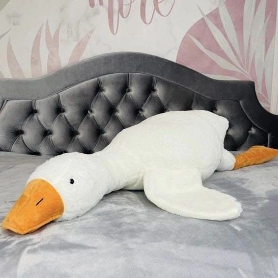 Гігантська м'яка плюшева іграшка Гусь-обіймусь 110 см білий подушка Гусь-обіймашка | Зображення 2