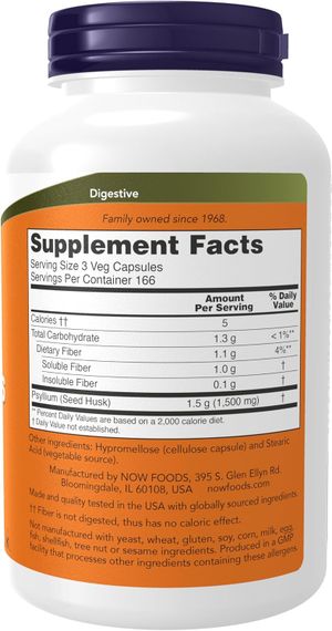 БАД PSYLLIUM HUSK 500mg 500 VCAPS | Зображення 1