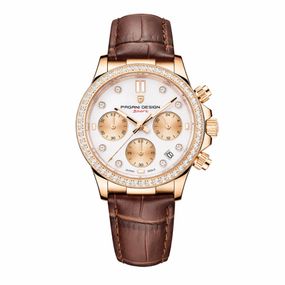 Жіночий годинник Pagani Design PD-1730 Gold-Brown