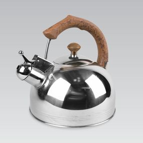 Чайник 2.3 л Maestro Basic MR-1308-BROWN из нержавеющей стали со свистком для всех типов плит