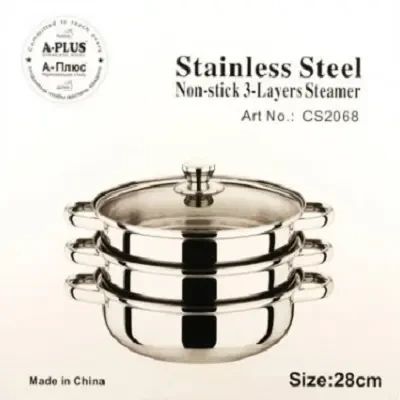 Пароварка 3-х рівнева A-PLUS 2068 (28 см) | Зображення 1