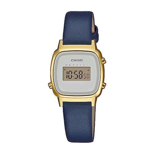 Годинники жіночі наручні кварцові оригінальні Casio Collection LA670WEFL-2EF Японія з шкіряним ремінцем