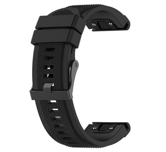 Силіконовий ремінець Primo для годинника Garmin Fenix 3 / 3HR / Fenix 5X / 6X - Black | Зображення 2