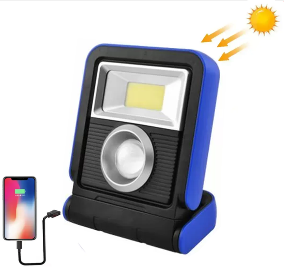 Светодиодный фонарь кемпинг на солнечной батарее Power Bank YD-888 5W+COB, ЗУ micro USB