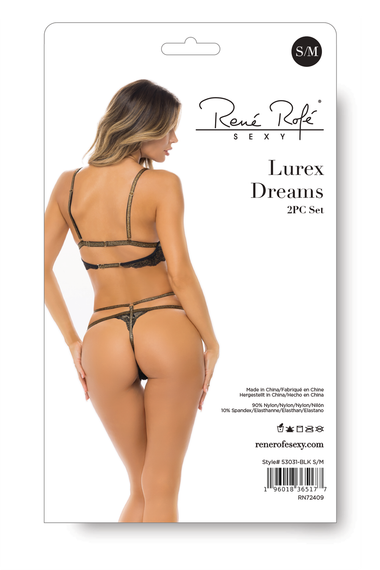 Комплект білизни LUREX DREAMS 2PC SET BLACK, S/M | Зображення 3