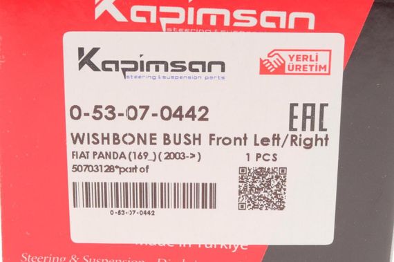 Сайлентблок важеля переднього знизу ззаду Fiat Panda II 03-12 0-53-07-0442 | Зображення 3