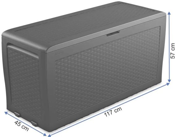 Скриня садова пластикова Keter Samoa Rattan 270 л для зберігання речей коричневий 17209570 | Зображення 7