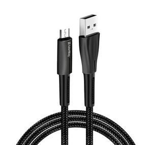 Дата кабель ColorWay USB 2.0 AM to Micro 5P 1.0m zinc alloy + led black (CW-CBUM035-BK) (CW-CBUM035-BK)