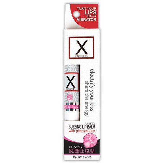 Стимулювальний бальзам для губ унісекс Sensuva – X on the Lips Bubble Gum з феромонами, жуйка | Зображення 1