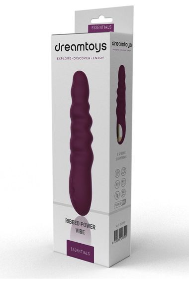 Вибратор классический рельефный Dream Toys ESSENTIALS Ripped Power Vibe, фиолетовый Sex Aura | Зображення 4