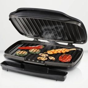 Гриль контактний сріблястий Crest Sкг 1000 B2 чорний (UA-01)