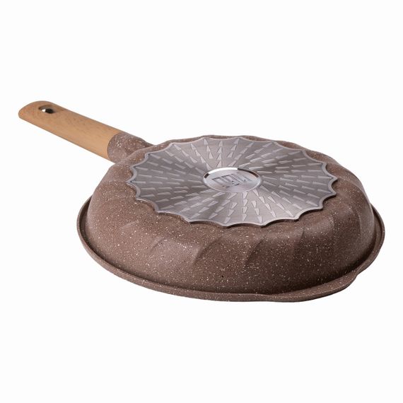 Мармурова алюмінієва сковорода з антипригарним покриттям Ø 26 см бежева MGC HP-4-424CO | Зображення 2