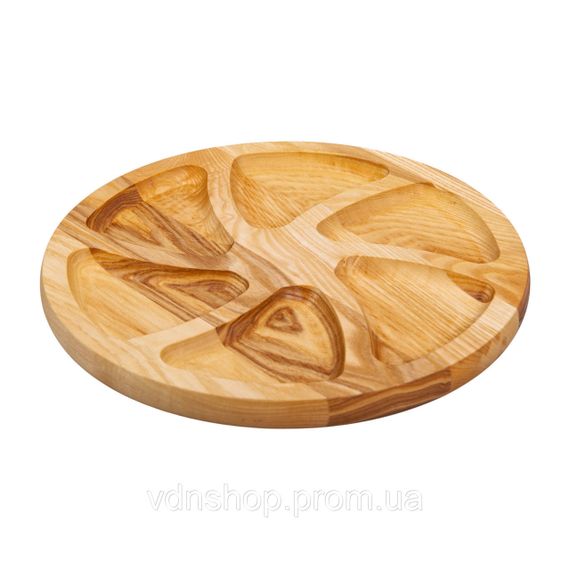 Менажниця дерев'яна 30 см кругла на 6 секцій, ясен T30W300 | Зображення 1