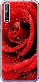 Чехол на Huawei P Smart S Красная роза "529u-1813-17620"