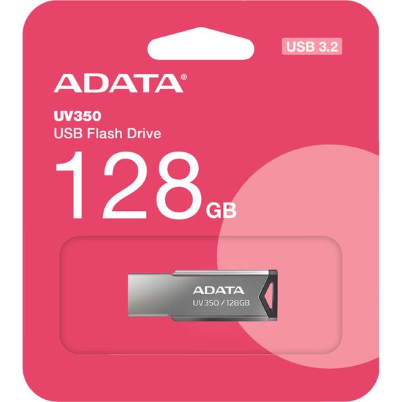 USB флеш накопичувач ADATA 128GB UV350 Metallic USB 3.1 (AUV350-128G-RBK) | Зображення 3
