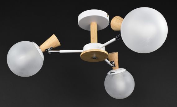 Люстра стельова на 3 лампочки 27292 Білий 28х46х46 см.