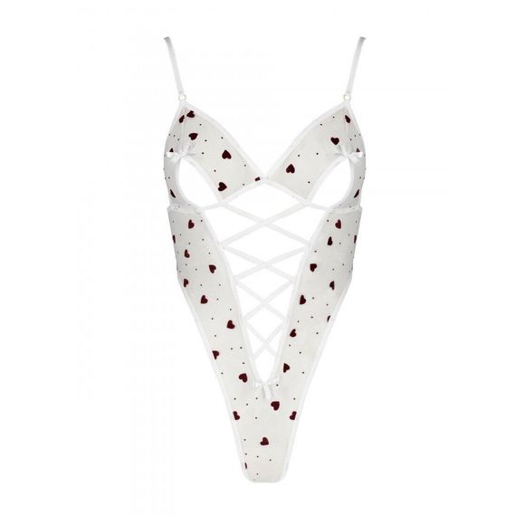 Еротичний боді з малюнком Passion LOVELIA BODY XXL/XXXL, white | Зображення 4