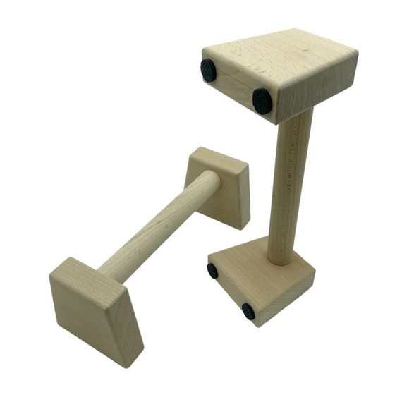 Паралетси, упори для віджимання дерев'яні Wood Gym Push Up NE-WD-40 з бука 40 см 2 шт | Зображення 5