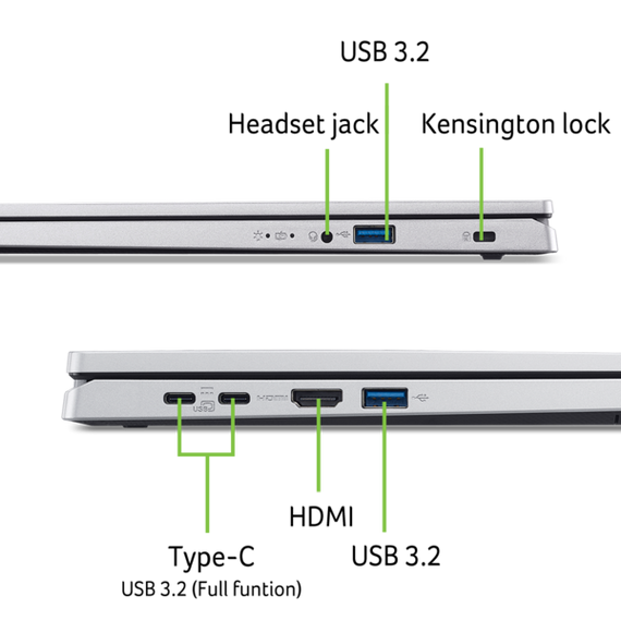 Ноутбук Acer Aspire Go 15 AG15-71P-59CN (NX.J6SEU.00A) Pure Silver | Зображення 9