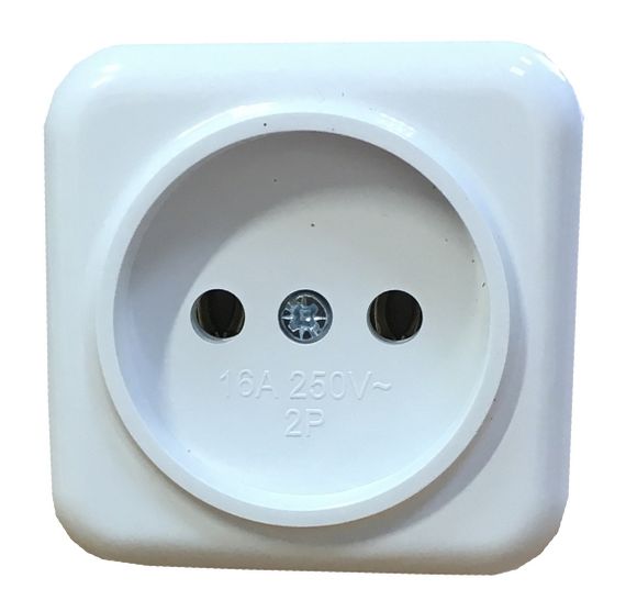 Розетка внешней установки 1-я б/з белая IP20 Lemur Ny95000981