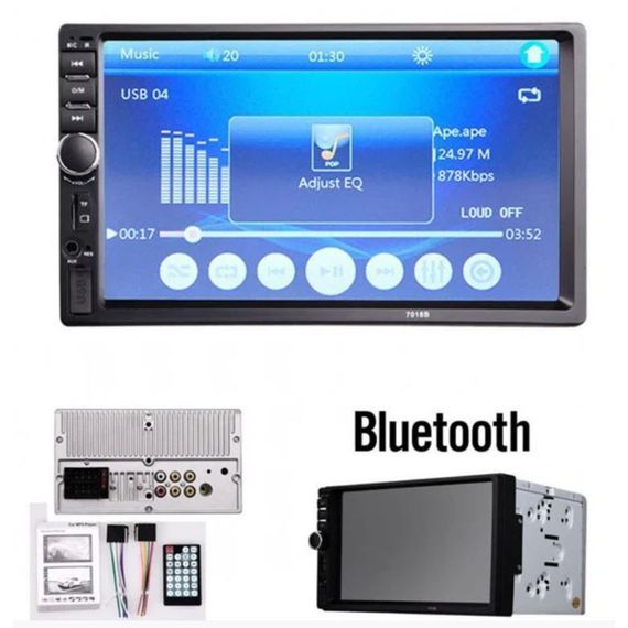 Автомагнітола 2DIN 7018 Little + пульт з 7-дюймовим сенсорним екраном, Bluetooth, USB, SD, FM-радіо, hands-free, дзеркальним відображенням, XPRO (MER-12016_963) | Зображення 2