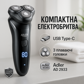 Портативна чоловіча професійна бритва, Електричне бездротове гоління, Чоловіча бритва на батарейках JV-51