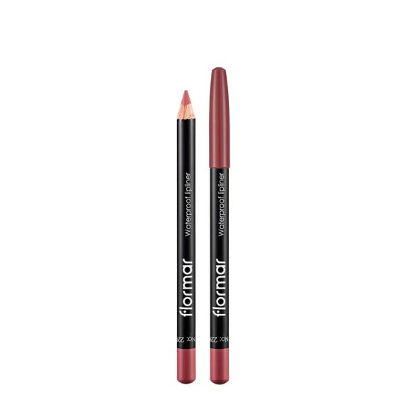 Водостойкий карандаш для губ Flormar 229, Natural pink