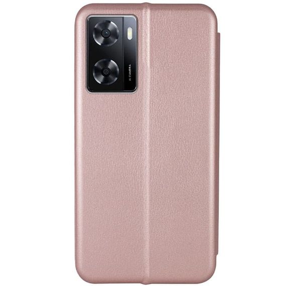 Шкіряний чохол (книжка) Classy для Oppo A57s/A77s Слот для візитки, Rose Gold | Зображення 1