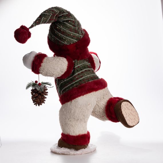 Новорічна фігурка Сніговик з шишкою 40×33×74 (см) CR-4-13 | Зображення 2