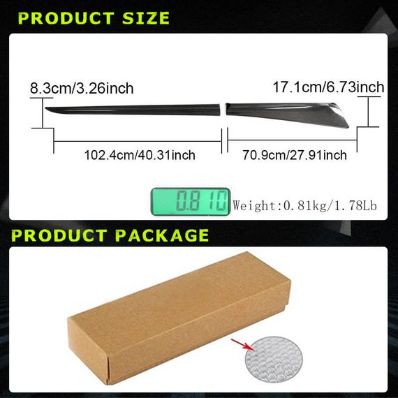 Боковые пороги (Карбон) для Smart 1 2022- гг | Зображення 3