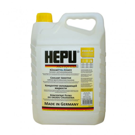 Антифриз Hepu Antifreeze Жовтий G11 5л.