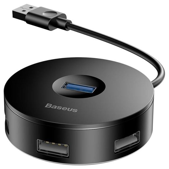 Перехідник HUB Baseus Round Box USB to USB 3.0 + 3USB 2.0 (CAHUB-F) Чорний | Зображення 2