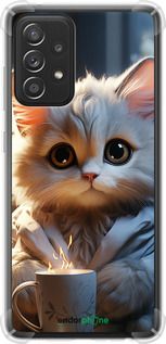 Чохол на Samsung Galaxy A52s 5G A528B Білий кіт "5646sp-2583-2448"