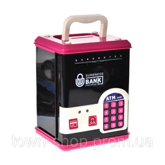 Детская копилка-сейф WF-3015H(Pink) музыка, свет, пароль, имитация отпечатка