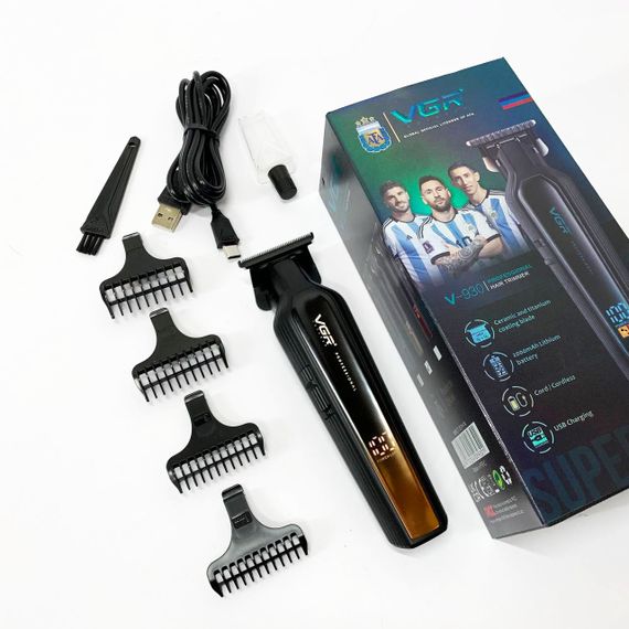 Электрическая машинка для стрижки с насадками VGR, Машинка для стрижки волос и бритья NZ-43 | Зображення 8