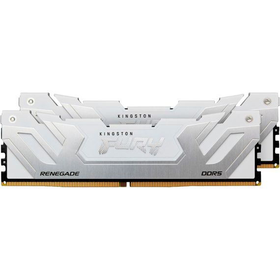 Модуль пам&#039;яті для комп&#039;ютера DDR5 48GB (2x24GB) 8800 MHz Renegade White/Silver Kingston Fury (ex.HyperX) (KF588CU42RWK2-48) | Зображення 1