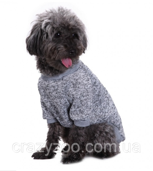 Кофта для собак и котов EcoToys Grey S рябая серая A: 25 см B: 34 см C: 20 см S-7075 | Зображення 3