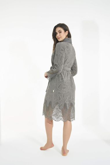 Жіночий трикотажний халат Nusa 0501 хакі М | Зображення 4