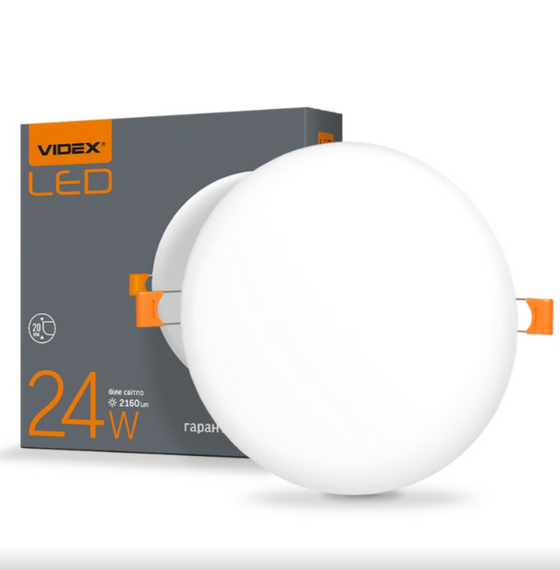 LED Світильник безрамковий круглий 24W 4100К 220V VL-DLFR-244 Videx