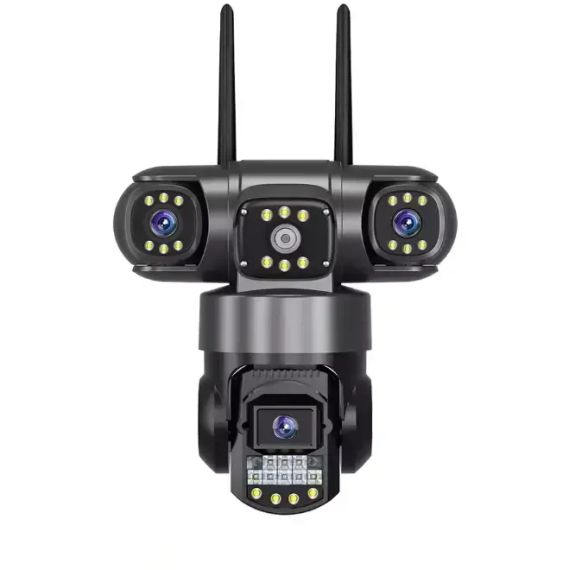 Вулична поворотна Wi-Fi IP-камера відеоспостереження EVKVO SC28 V380 Pro | 3 Лінзи | 16MP