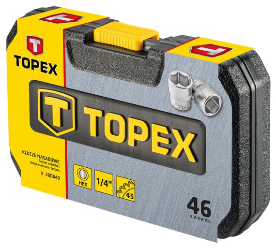 Набор инструмента TOPEX 1/4, 46 ед. (38D640) | Зображення 1