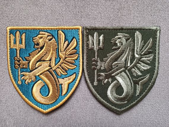 Шеврон 37 ОБМП - 2шт (кольоровий + зелений)