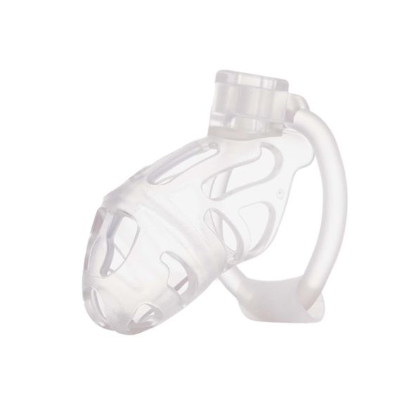 Клітка для пеніса LOCKINK SEVANDA Plastic Penis Chastity Cage, прозора, 3 кільця різних розмірів Sex Aura