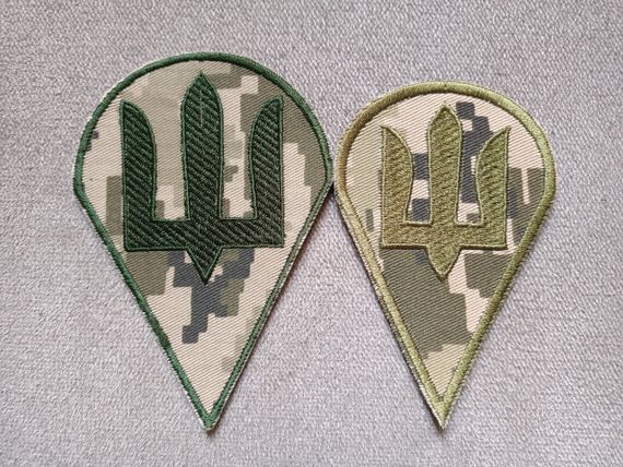 Шеврон ДШВ Десантно-штурмові війська ЗСУ (якість) — 2 шт. піксель (на форму + на футболку)