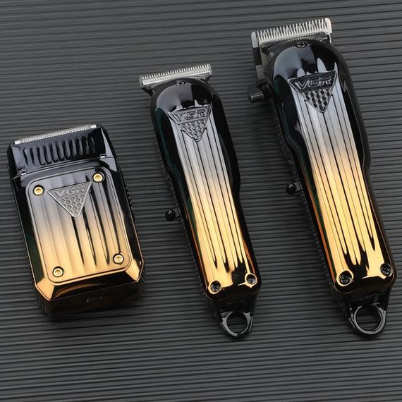 Комплект VGR 3 в 1 V-644 акумуляторна машинка для стрижки, триммер та PU-908 електробритва шейвер | Зображення 2