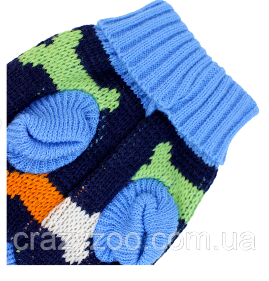 Свитер для собак и котов EcoToys Bones S синий c косточками A: 19 см B: 26 см C: 16 см 6986 | Зображення 3