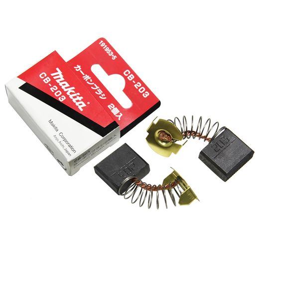 Щетки угольные Makita CB-203 для 2414NB, 3612, 3612C, 5103R, 5104S, 5143R, 5903R, KC100, KP312S, LC1230, RP1800FX, RP1801FX, RP2300FCX, RP2301FCX, M3600, MT242, HW1200, HW1300, LW1400, LW1401, M2400, M2401, M0921 (194991-6)