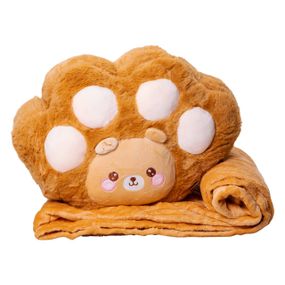 М'яка іграшка-подушка з пледом всередині Ведмедик 120×160 (см) Коричневий Colorful Home 5616-66BR