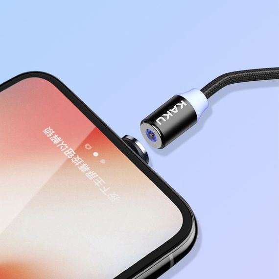 Магнитный кабель Kaku KSC-306 USB - Lightning 1m - Black | Зображення 4