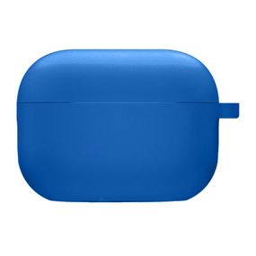 Силіконовий футляр із мікрофіброю для навушників Airpods Pro Синий / Royal blue